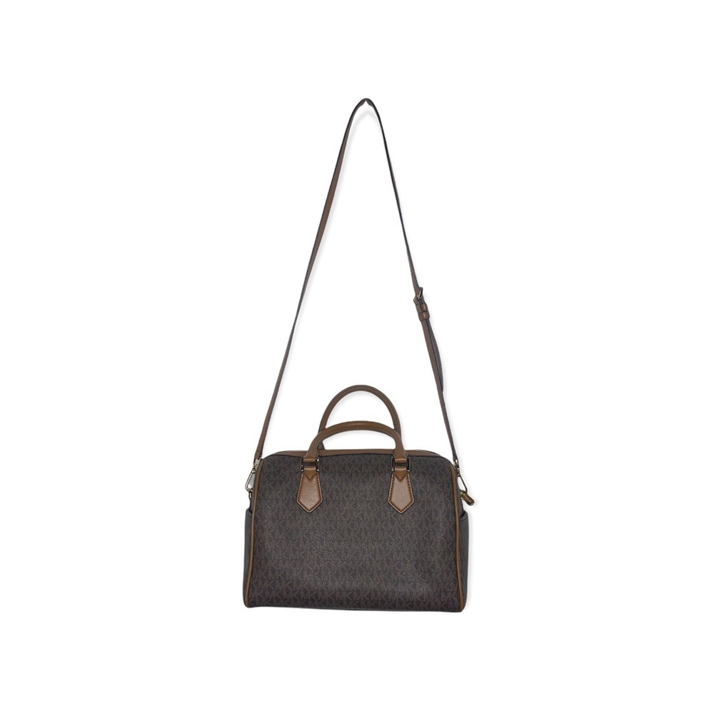 Michael Kors Brown Signature Mk Pattern Duffel Sa… - image 4
